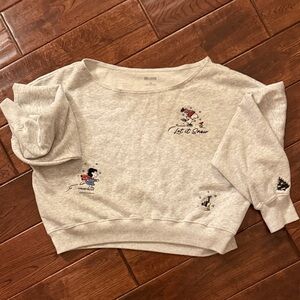 Snoopy Hollister Light Gray  Sweatshirt
